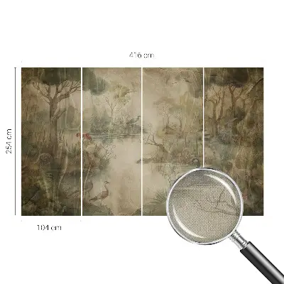Papier peint photographique sur tissu non tissé scène de forêt