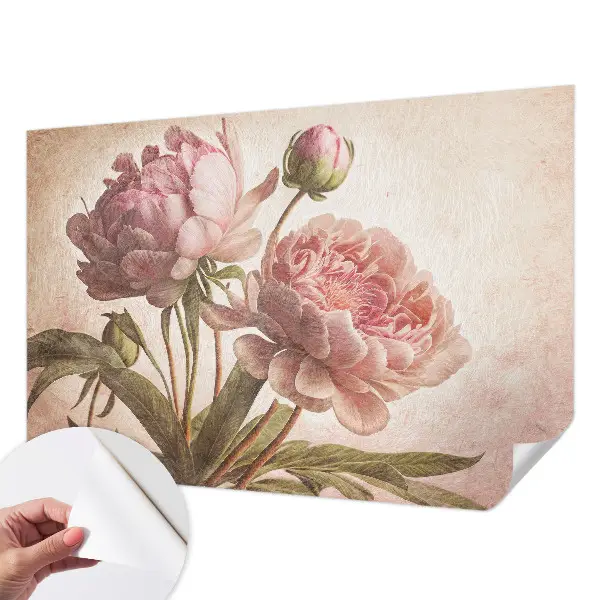 Papier peint intissé imprimé Pivoines délicates