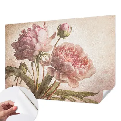 Papier peint intissé imprimé Pivoines délicates