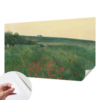 Papier peint photo grand format pour le mur Champs de pavots