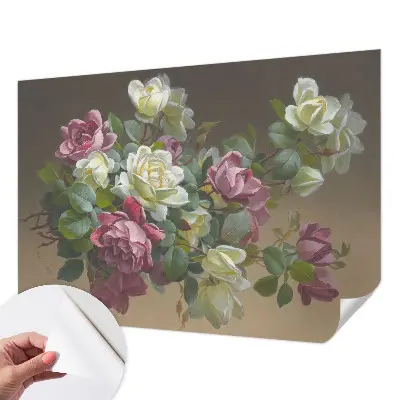 Papier peint photographique sur tissu non tissé élégance florale