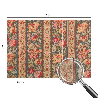 Papier peint intissé imprimé fleurs colorées