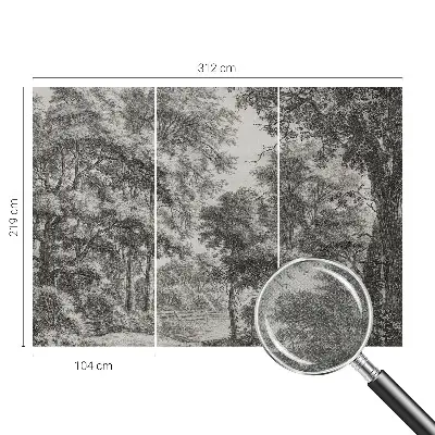 Papier peint photo grand format pour le mur paysage forestier