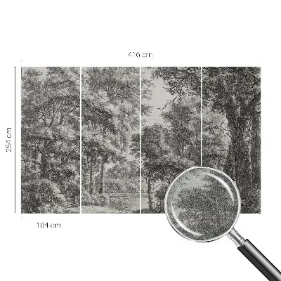 Papier peint photo grand format pour le mur paysage forestier