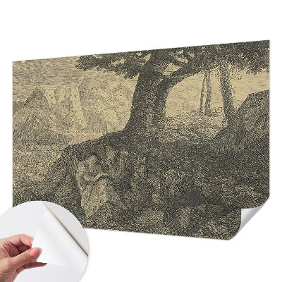 Papier peint tête de lit chambre adulte Čítanie postavy