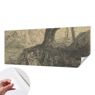 Papier peint tête de lit chambre adulte Čítanie postavy