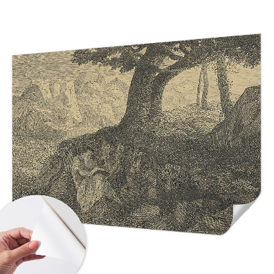 Papier peint tête de lit chambre adulte Čítanie postavy
