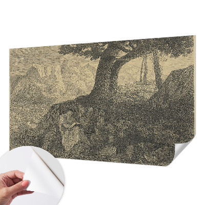 Papier peint tête de lit chambre adulte Čítanie postavy