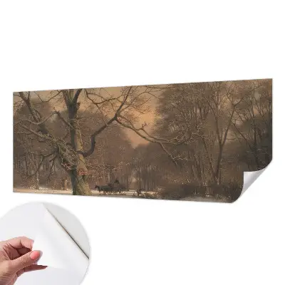 Papier peint photo sur tissu non tissé paysage d'hiver