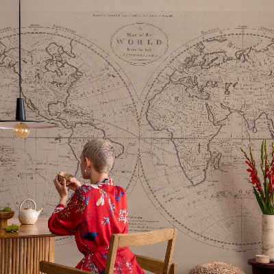 Papier peint chambre adulte cocooning Stará mapa