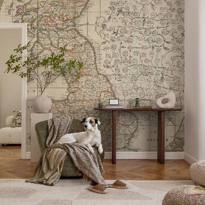 Papier peint chambre parentale Starožitná mapa