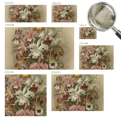 Papier peint photo sur tissu non tissé élégance florale