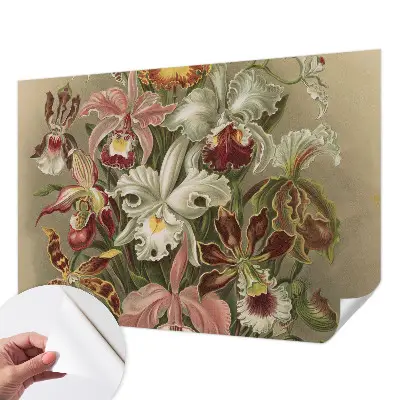 Papier peint photo sur tissu non tissé élégance florale