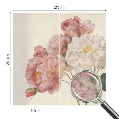 Papier peint photo sur tissu non tissé roses romantiques
