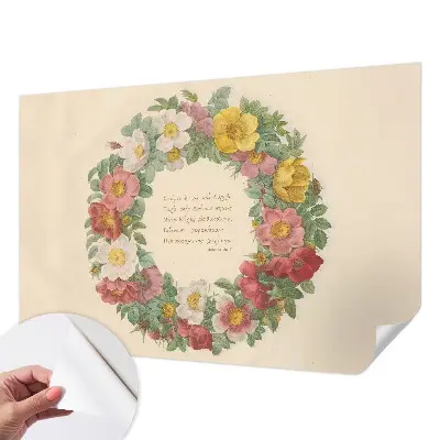 Papier peint photographique intissé couronne de fleurs