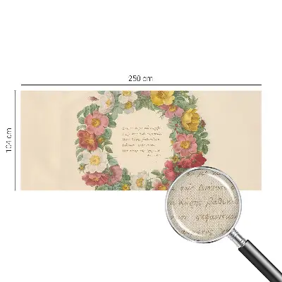Papier peint photographique intissé couronne de fleurs