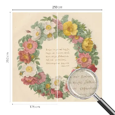 Papier peint photographique intissé couronne de fleurs
