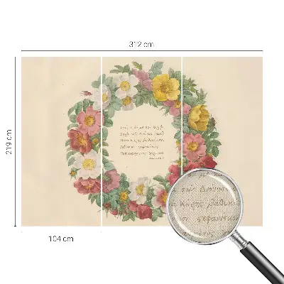 Papier peint photographique intissé couronne de fleurs