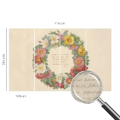 Papier peint photographique intissé couronne de fleurs