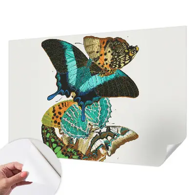 Papier peint photo imprimé sur tissu non tissé Papillons colorés