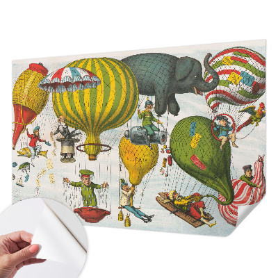 Papier peint tête de lit chambre adulte Cesta balónom
