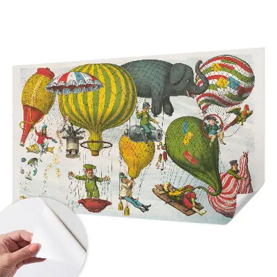 Papier peint intissé voyage en ballon