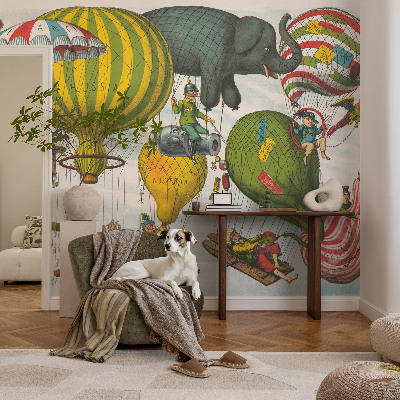 Papier peint tête de lit chambre adulte Cesta balónom