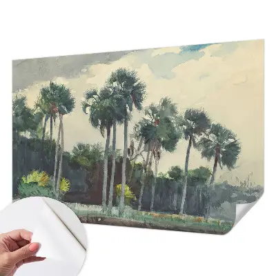 Papier peint photo grand format pour le mur palmiers exotiques
