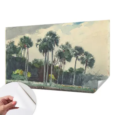 Papier peint photo grand format pour le mur palmiers exotiques