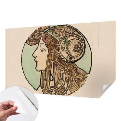 Papier peint intissé imprimé Portrait Art Nouveau