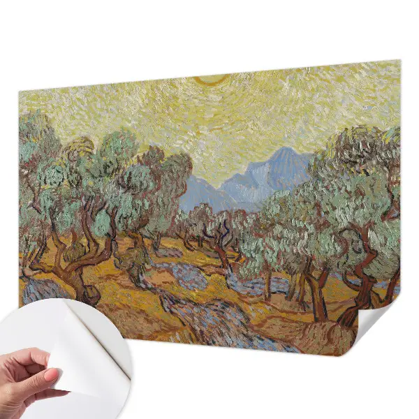 Papier peint photo grand format pour le mur oliviers