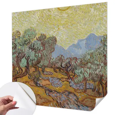 Papier peint photo grand format pour le mur oliviers