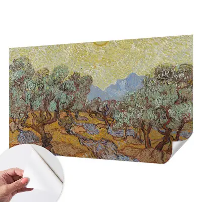 Papier peint photo grand format pour le mur oliviers