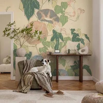Papier peint intissé imprimé élégance florale