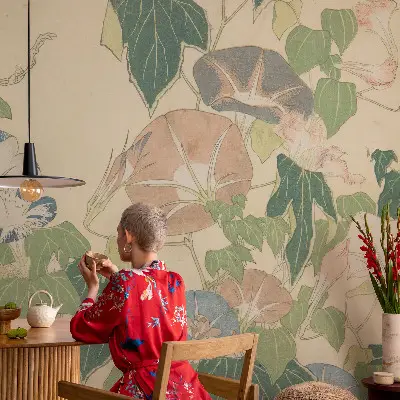 Papier peint intissé imprimé élégance florale
