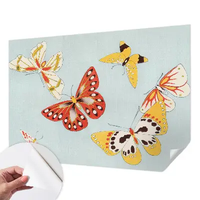 Papier peint photo imprimé sur tissu non tissé Papillons artistiques