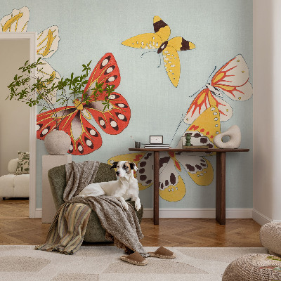 Papier peint chambre parentale Umelecké motýle