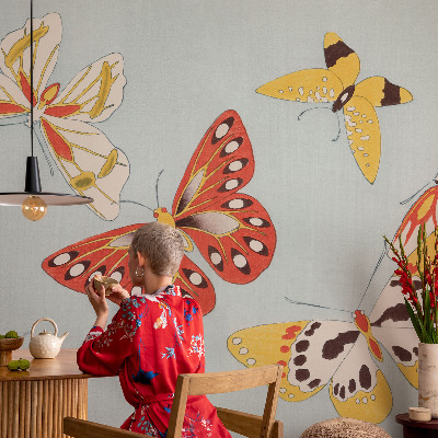 Papier peint chambre parentale Umelecké motýle