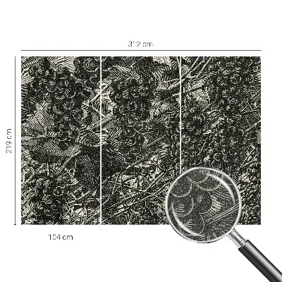 Papier peint intissé imprimé Empreinte de raisin