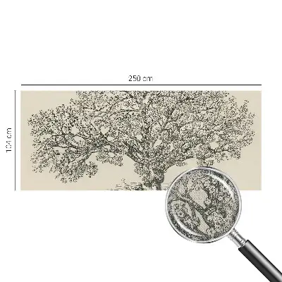 Papier peint photo sur tissu non tissé Illustration d'arbre