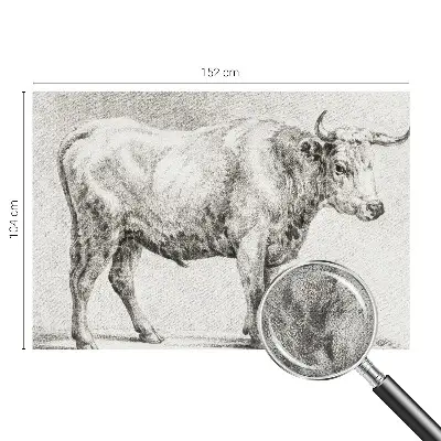 Papier peint photographique intissé Crayon Bull
