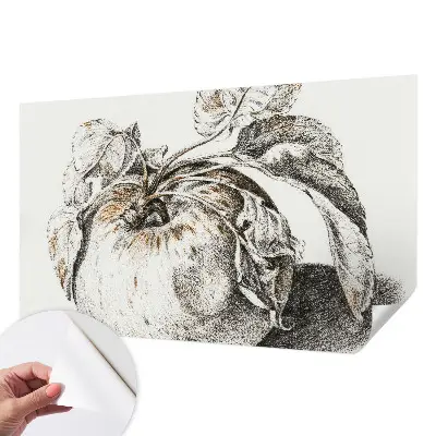 Papier peint photo imprimé sur tissu non tissé feuilles de pommier