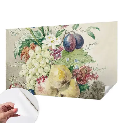 Papier peint photographique sur tissu non tissé Fleurs et fruits