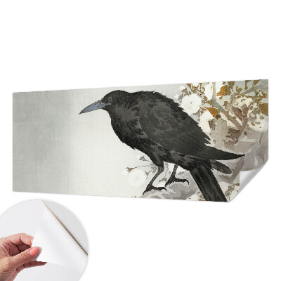 Papier peint panoramique pas cher Havran v kvetoch