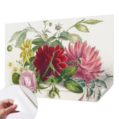 Papier peint photo sur tissu non tissé bouquet de fleurs