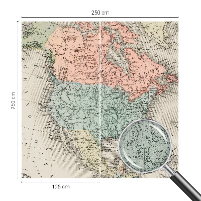 Papier peint chambre adulte cocooning Historická mapa
