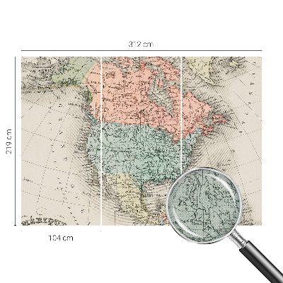 Papier peint chambre adulte cocooning Historická mapa