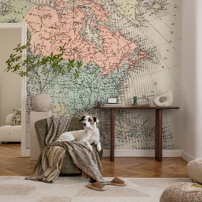 Papier peint chambre adulte cocooning Historická mapa