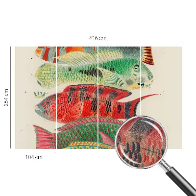 Papier peint photo sur tissu non tissé Poissons exotiques