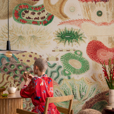 Papier peint tendance chambre adulte Organické tvary